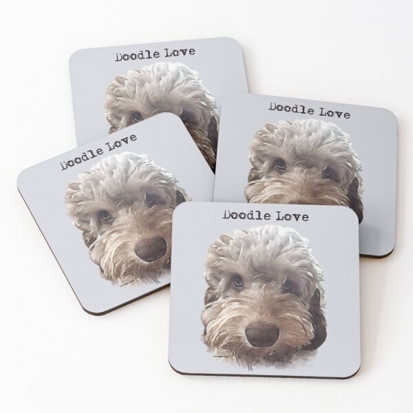 Item preview, Brown and White Doodle Dog  designed and sold by Happy Dog Doodles.