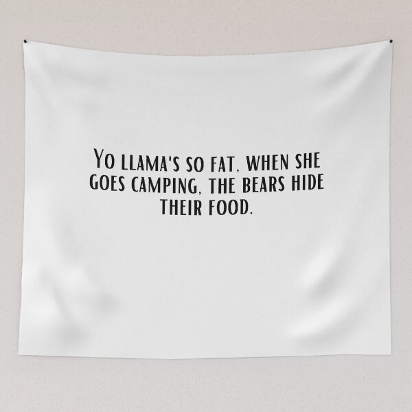 Item preview, Yo Mama so Fat Llama pun Jokes designed and sold by Pixelish.