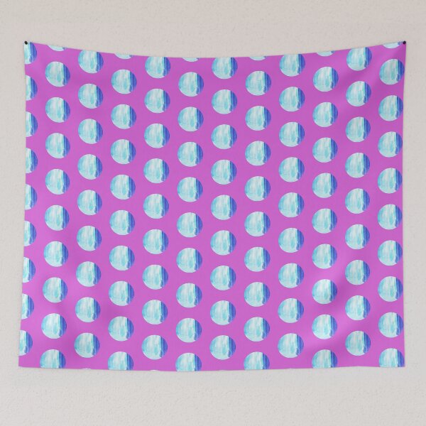 Item preview, Blue watercolor circle pattern  designed and sold by lausn.