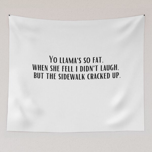 Item preview, Yo Mama so Fat Llama pun Jokes designed and sold by Pixelish.