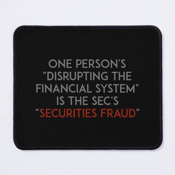 Item preview, One person's disrupting the financial system is the SEC's securities fraud designed and sold by unixorn.