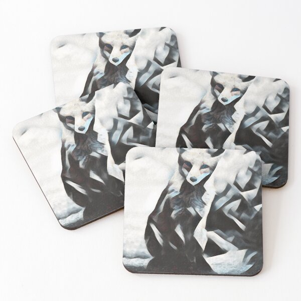 Item preview, Black and white fox art designed and sold by dineshshop1.