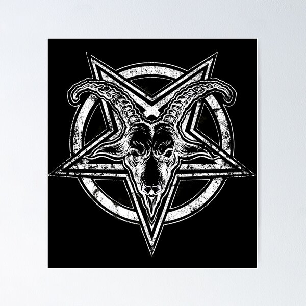 Artikel-Vorschau von Siegel des Baphomet, Leviatan, Ziegenkopf, Ziegenschädel, Pentagramm-Design, satanisches T-Shirt, okkulte Kunst, Symbole dunkler Magie, Hexerei, Black Philippe, Vintage-Hexe, designt und verkauft von SSINAMOON.