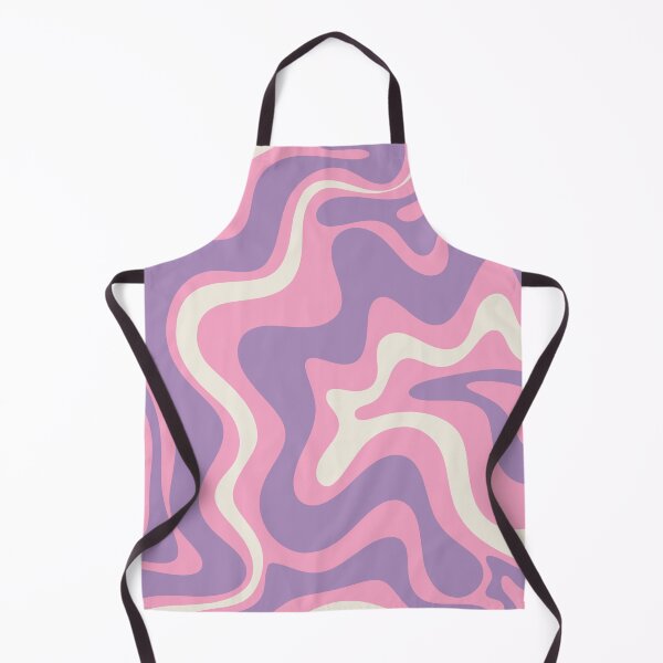 Item preview, Retro Liquid Swirl Abstract Pattern Pink Purple Cream designed and sold by kierkegaard.