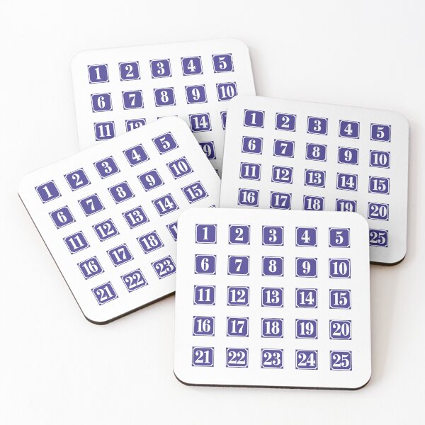 Item preview, Numbers 1-25 Blue+White  designed and sold by VintageABC.