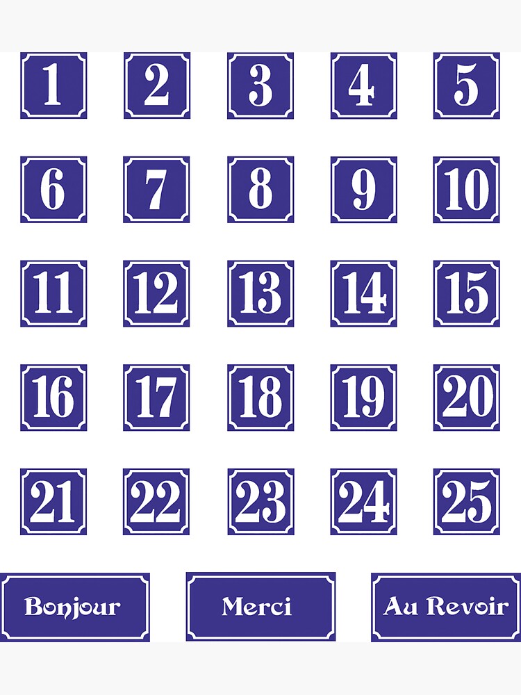 numbers-1-25-blue-white-magnet-for-sale-by-vintageabc-redbubble for Free Printable Numbers 1 25 Numbers 1-25 Blue+White