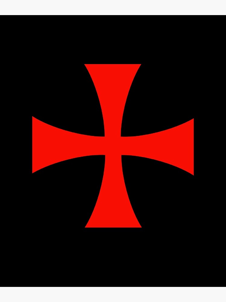 "Knights Templar Cross Symbol Round Table Sir Galahad " Poster for Sale