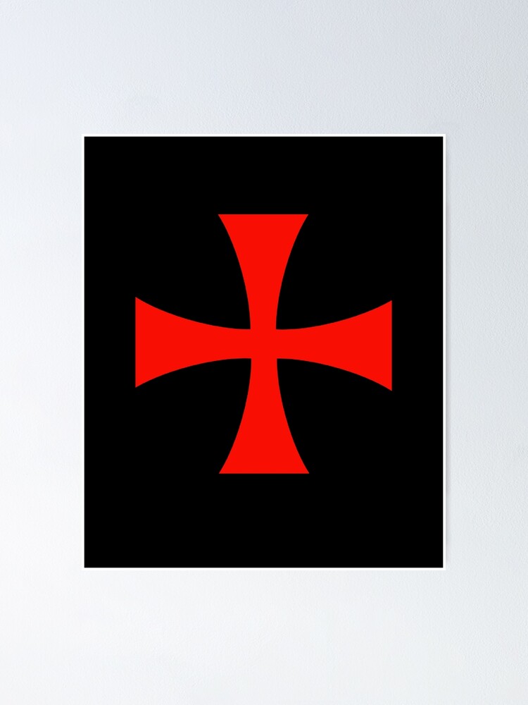 "Knights Templar Cross Symbol Round Table Sir Galahad " Poster for Sale