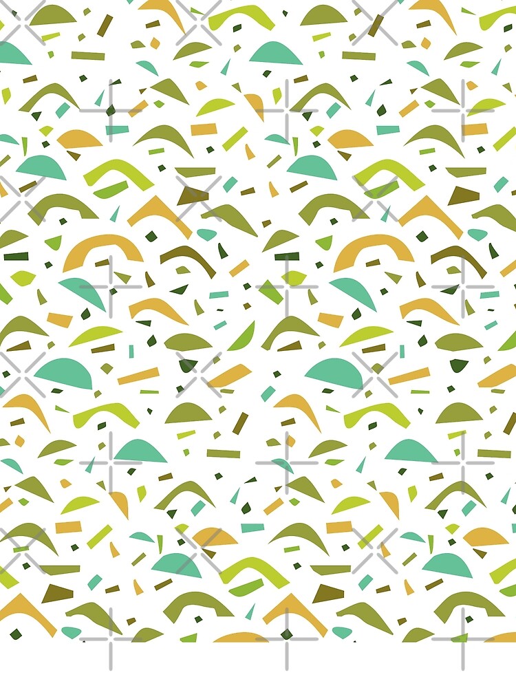 Abstract Yellow Green Shape Pattern by whya