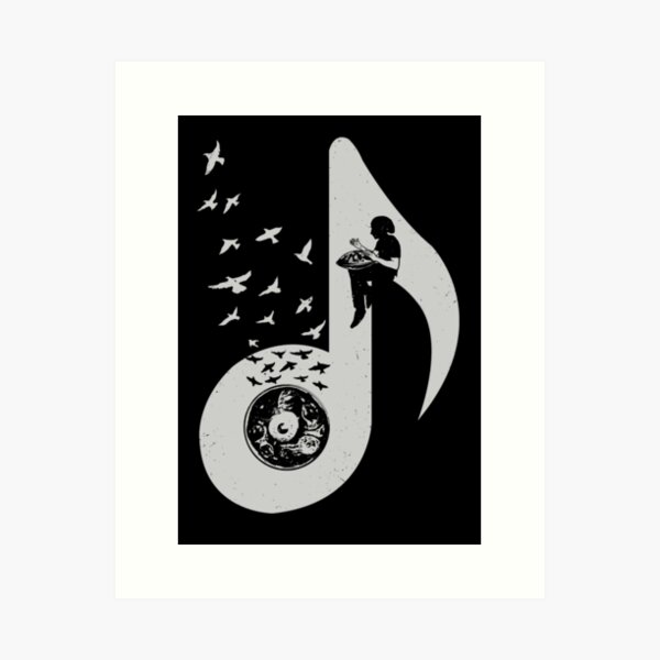 Musical note - Hang Drum Art Print
