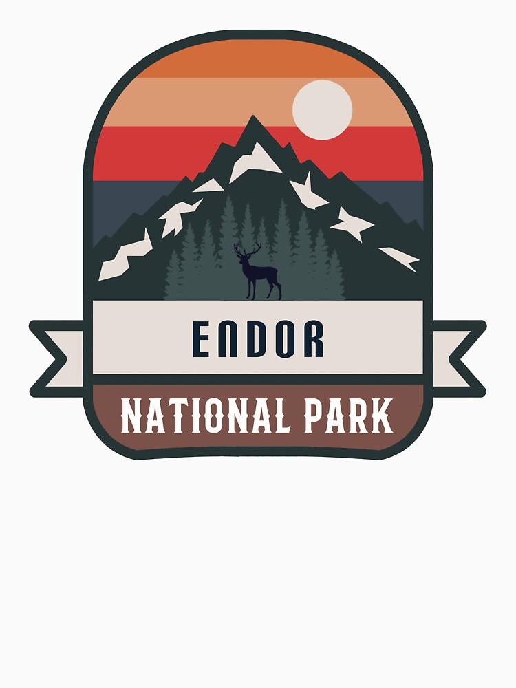 Imagen 3 de 3, Camiseta ¾ estilo béisbol con la obra Parque Nacional Endor, diseñada y vendida por Road-tees.
