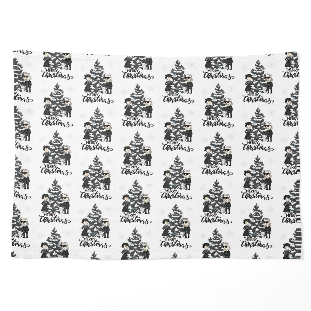 Black and White Merry Christmas Wrapping Paper