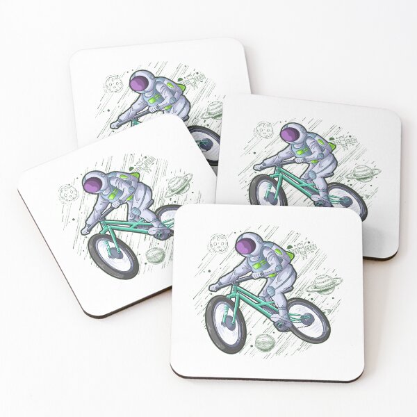 Item preview, The astronaut flies into space with his mountain bike designed and sold by Goliardika-Shop.