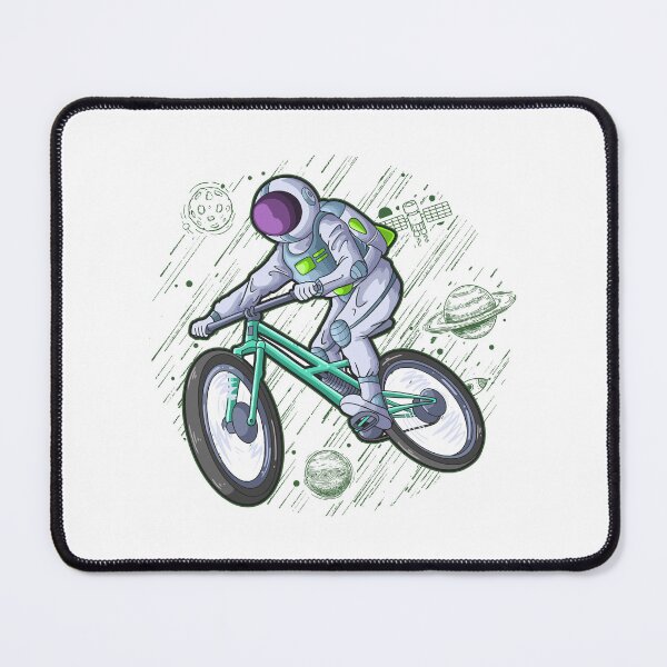 Item preview, The astronaut flies into space with his mountain bike designed and sold by Goliardika-Shop.