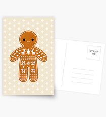 Sweater Pattern Gingerbread Cookie Postcards