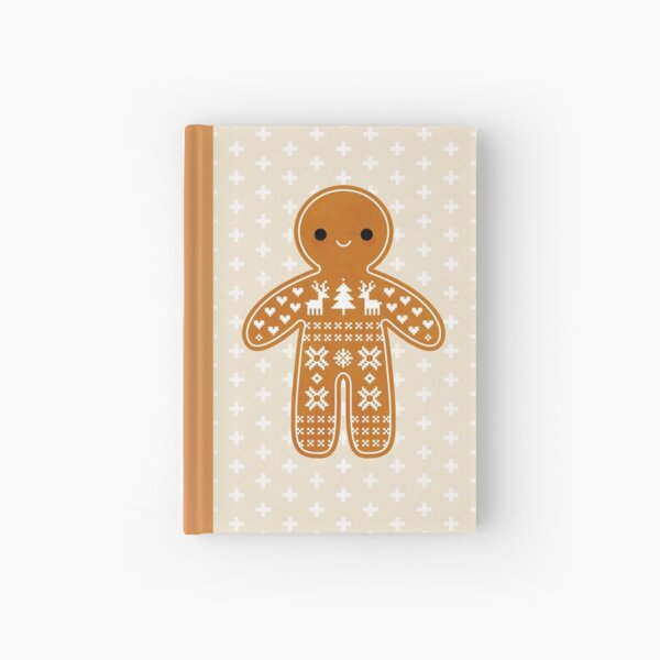 Sweater Pattern Gingerbread Cookie Hardcover Journal