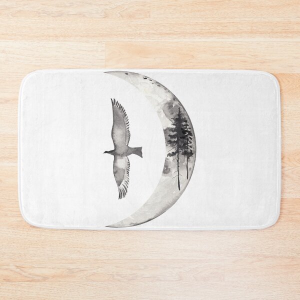 Item preview, Half Moon Phase with Bird and Trees Design. designed and sold by SheaLN.