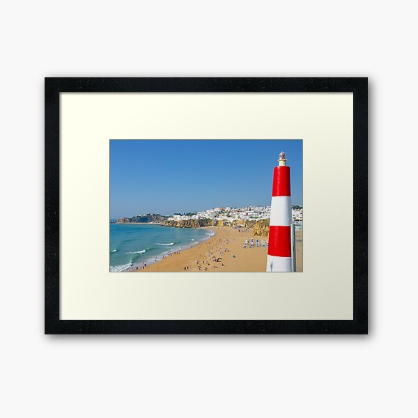 Albufeira Old Town And Beach Framed Art Print