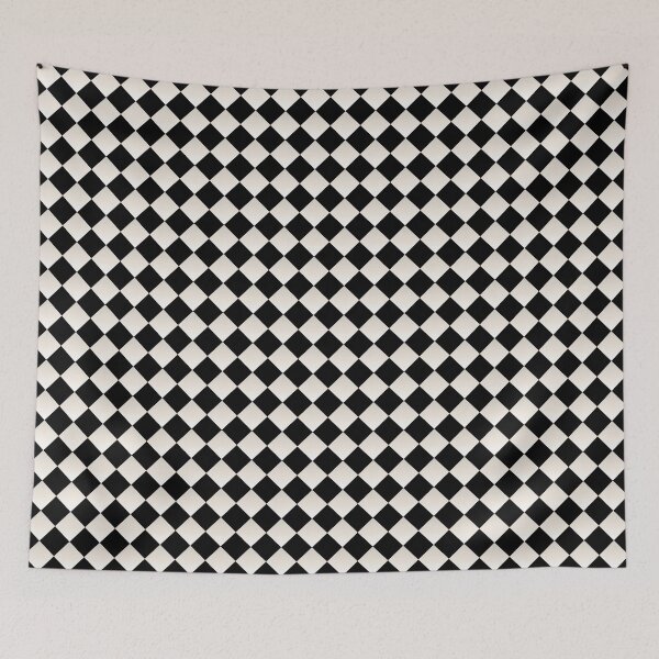 Item preview, Tiled Floor Pattern Black and White designed and sold by JustCoolShop.