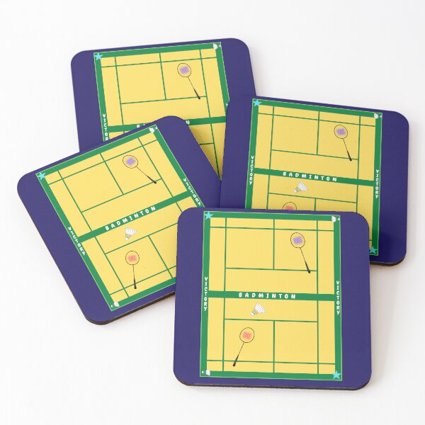 Item preview, Badminton court with badminton racket designed and sold by TheDadadog.