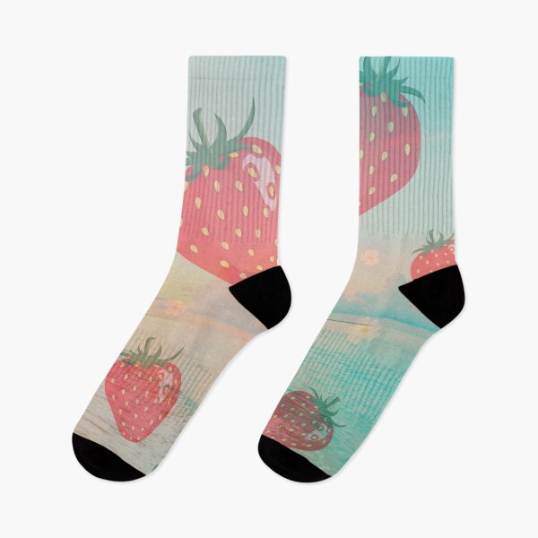 Item preview, pastel summer sea and strawberry pattern designed and sold by Beeroclock.