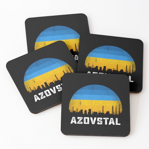 Item preview, I Stand With Azovstal Mariupol Ukraine Vintage Ukrainian Flag  designed and sold by RosannaArt.