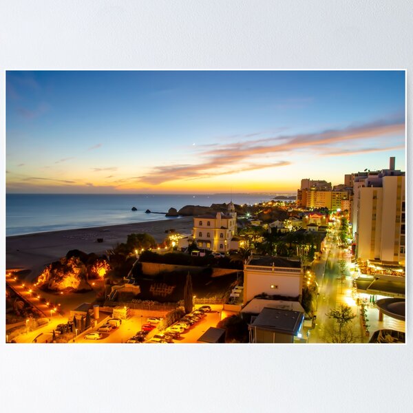 Praia Da Rocha By Night Poster