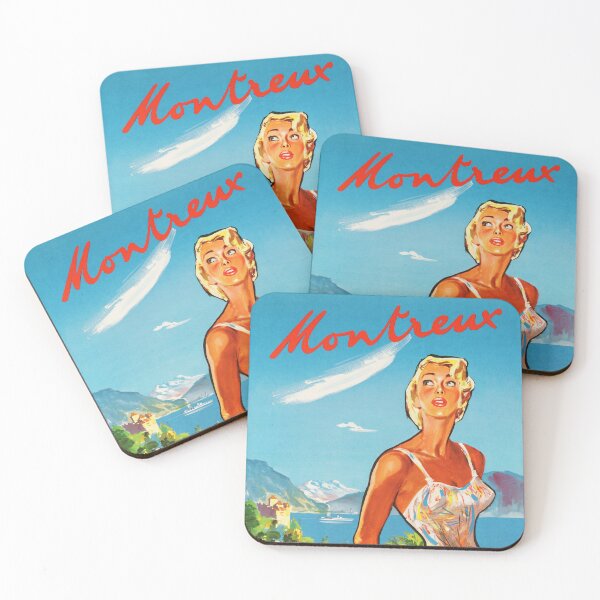 Item preview, MONTREUX RIVIERA VAUDOISE Vintage Switzerland Travel Poster Art 1963 by Pierre L. Brenot designed and sold by retroposters.