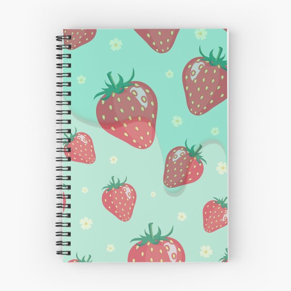 Item preview, pastel green melting strawberry pattern designed and sold by Beeroclock.