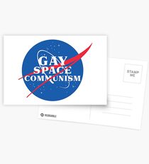 NASA Parody Gay Space Communism Postcards
