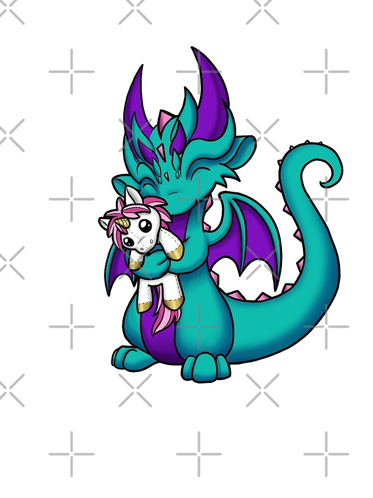 Dragon with Unicorn Plushie by bgolins