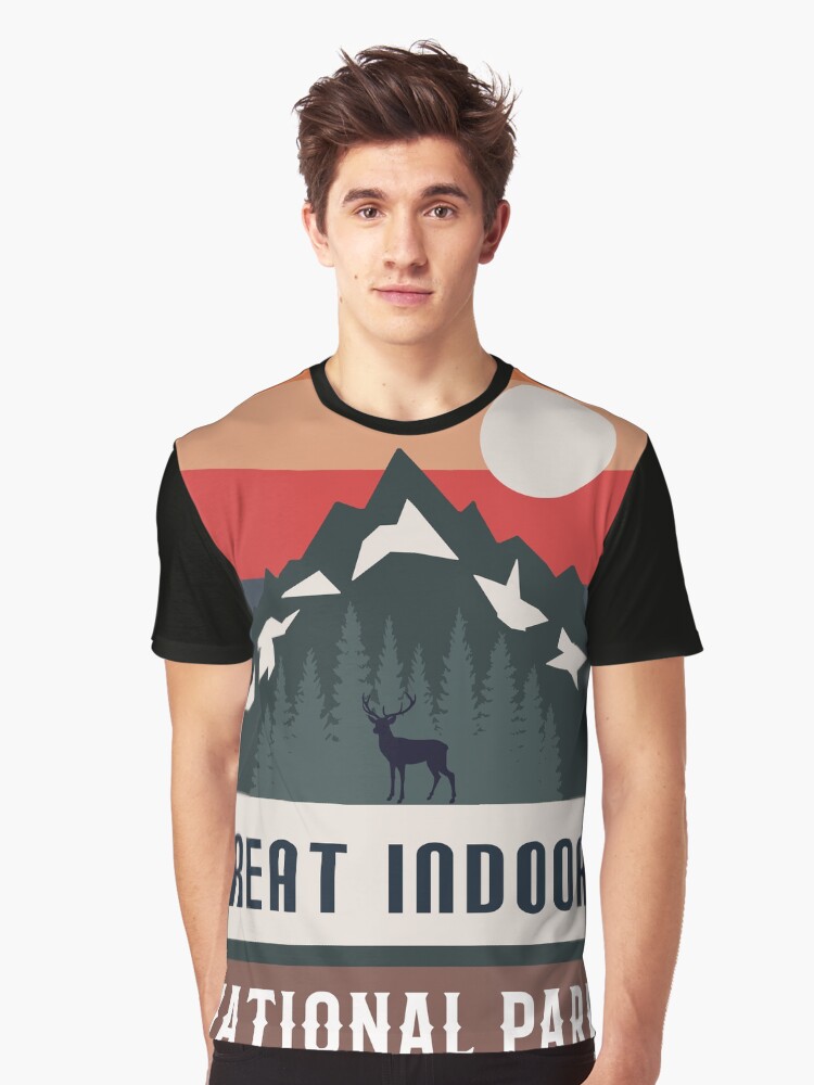 Imagen 1 de 5, Camiseta gráfica con la obra Gran Parque Nacional Interior, diseñada y vendida por Road-tees.