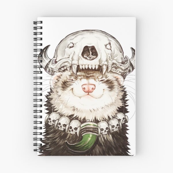 Item preview, ferret wearing Ancestor skull designed and sold by ICHIGODAWASHI.