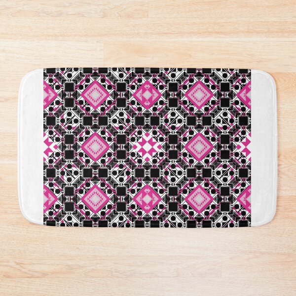 Item preview, The Pink Square and Triangle in Black Seamless Pattern designed and sold by MyMemoriesArts.