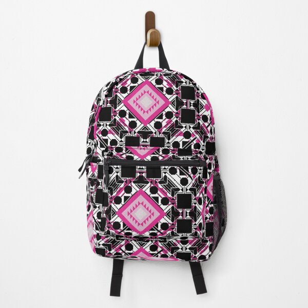 Item preview, The Pink Square and Triangle in Black Seamless Pattern designed and sold by MyMemoriesArts.