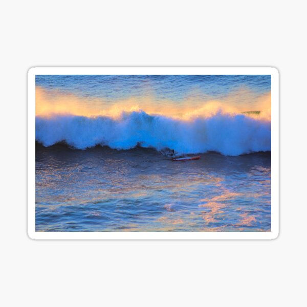 Breaking Wave Paddle Board Surfer Sticker