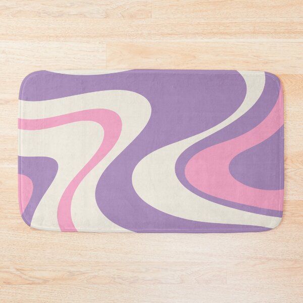 Artikelvorschau, Retro Dream Abstract Swirl Pattern Lila Rosa Creme entworfen und verkauft von kierkegaard.