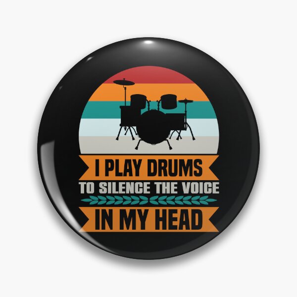 Item preview, I Play Drums to Silence the Voice in My Head designed and sold by angelusdark.