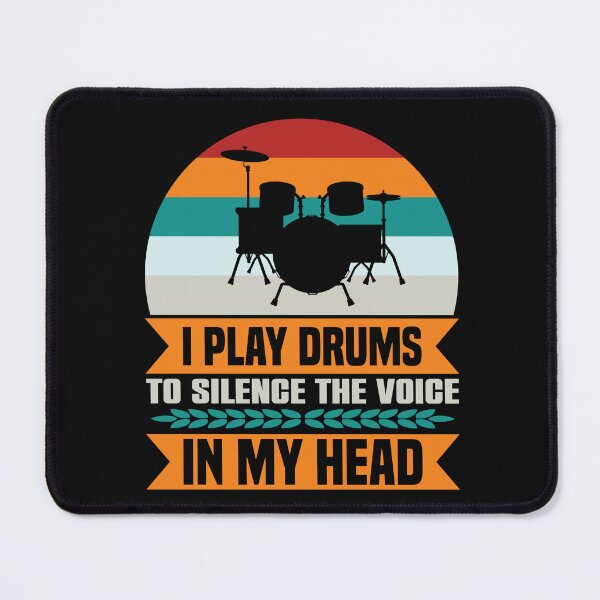Item preview, I Play Drums to Silence the Voice in My Head designed and sold by angelusdark.