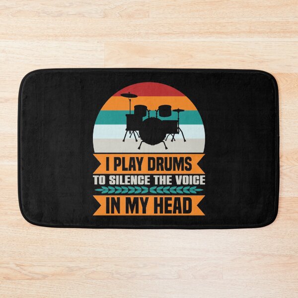 Item preview, I Play Drums to Silence the Voice in My Head designed and sold by angelusdark.