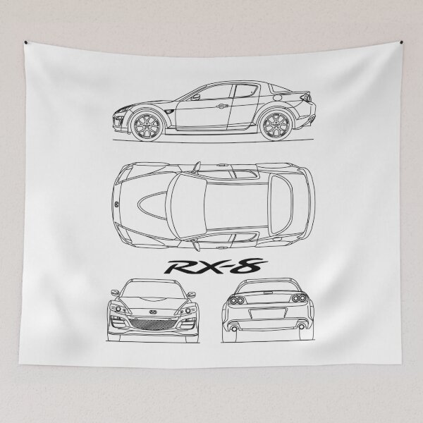 Item preview, RX-8 Blueprint In Black Classic  designed and sold by spicecarnerl.