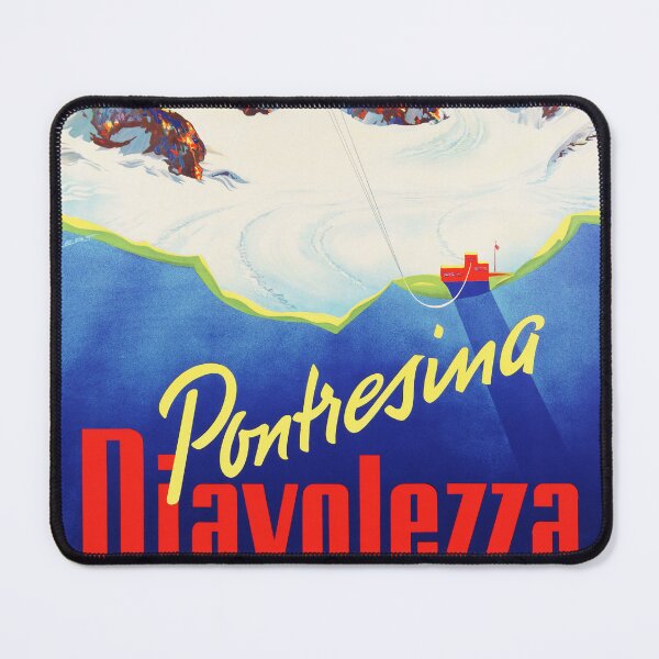 Item preview, PONTRESINA DIAVOLEZZA Ski Resort Val Bernina Grabunden Switzerland 1960 Martin Peikert Vintage Ski Winter Sports Poster designed and sold by retroposters.
