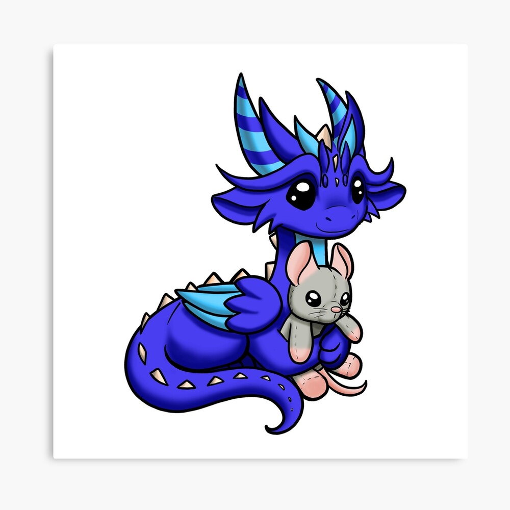 Dragon With Mouse Plushie Photographic Print By Bgolins Redbubble