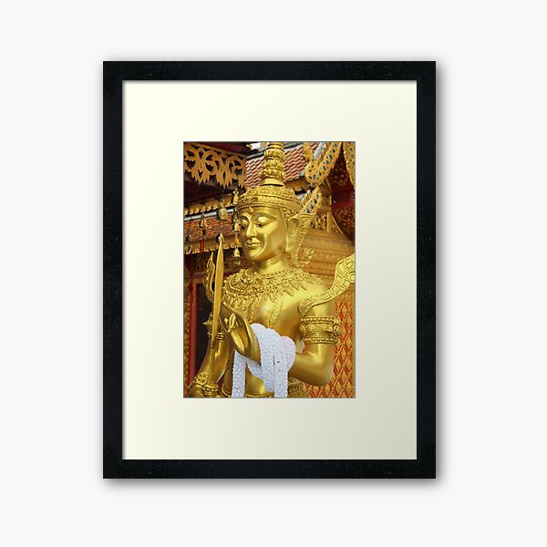 Buddhist Temple Guardian Framed Art Print
