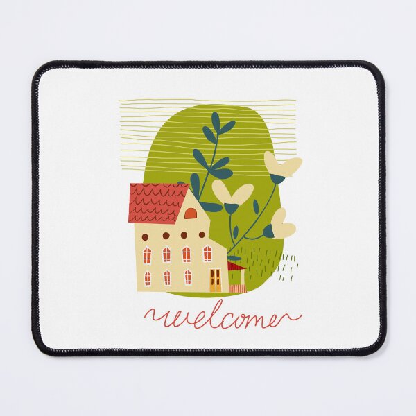 Item preview, Welcome. Farm house. Illustration with a landscape in a rural style in a cute naive style. designed and sold by Olga Matskevich.