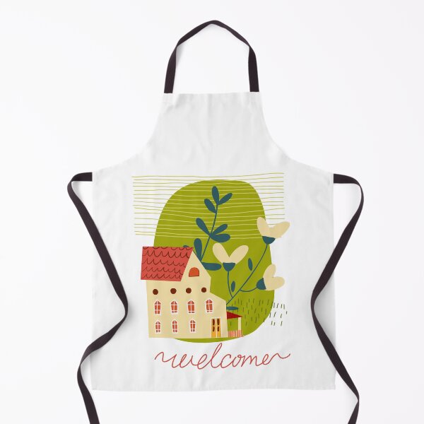 Item preview, Welcome. Farm house. Illustration with a landscape in a rural style in a cute naive style. designed and sold by Olga Matskevich.
