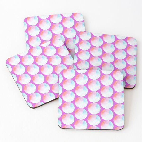 Item preview, Red blue lilac watercolor circle  designed and sold by lausn.