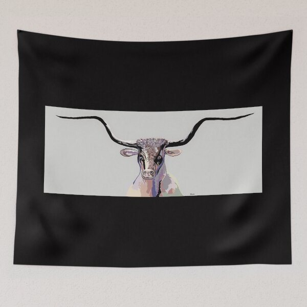 Item preview, Longhorn in Denim Colors designed and sold by EloiseArt.