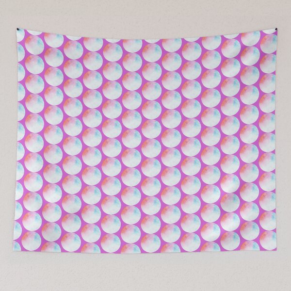 Item preview, Red blue lilac watercolor circle  designed and sold by lausn.