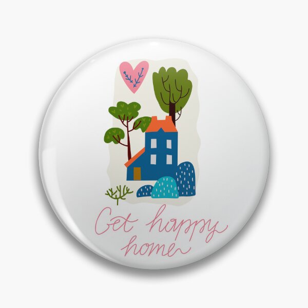 Item preview, Get happy Home. Farm house. Illustration with a landscape in a rural style in a cute naive style. designed and sold by Olga Matskevich.